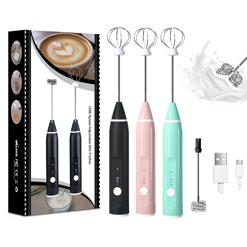Portable Blender Usb Rechargeable - Mousseur à lait électrique portable, batteur