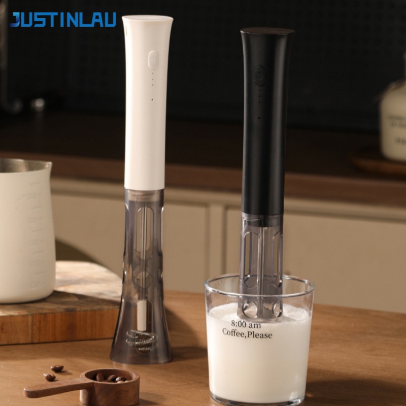 Electric Milk Frother Handheld - JUSTINLAU Mousseur à lait électrique portatif,