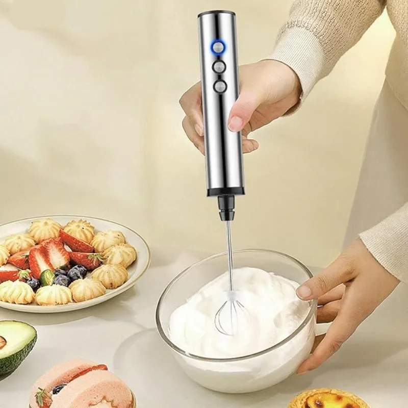 Electric Milk Frother Handheld - Mousseur à lait électrique portatif 3