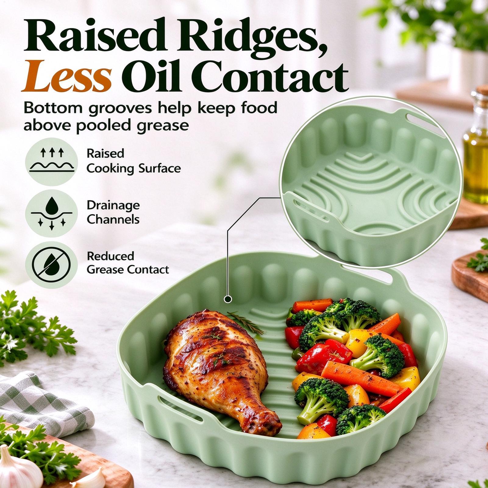 Air Fryer Silicone Pot Liner - Revêtements en silicone pour friteuse à