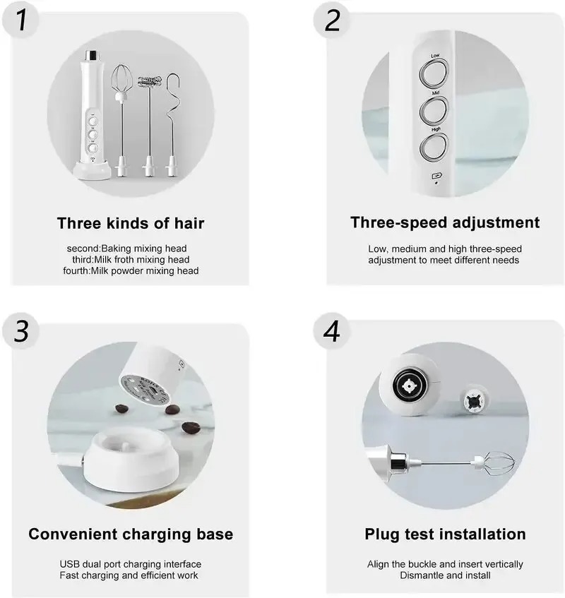 Mousseur à lait électrique 3 e - Electric Milk Frother Handheld avis et prix