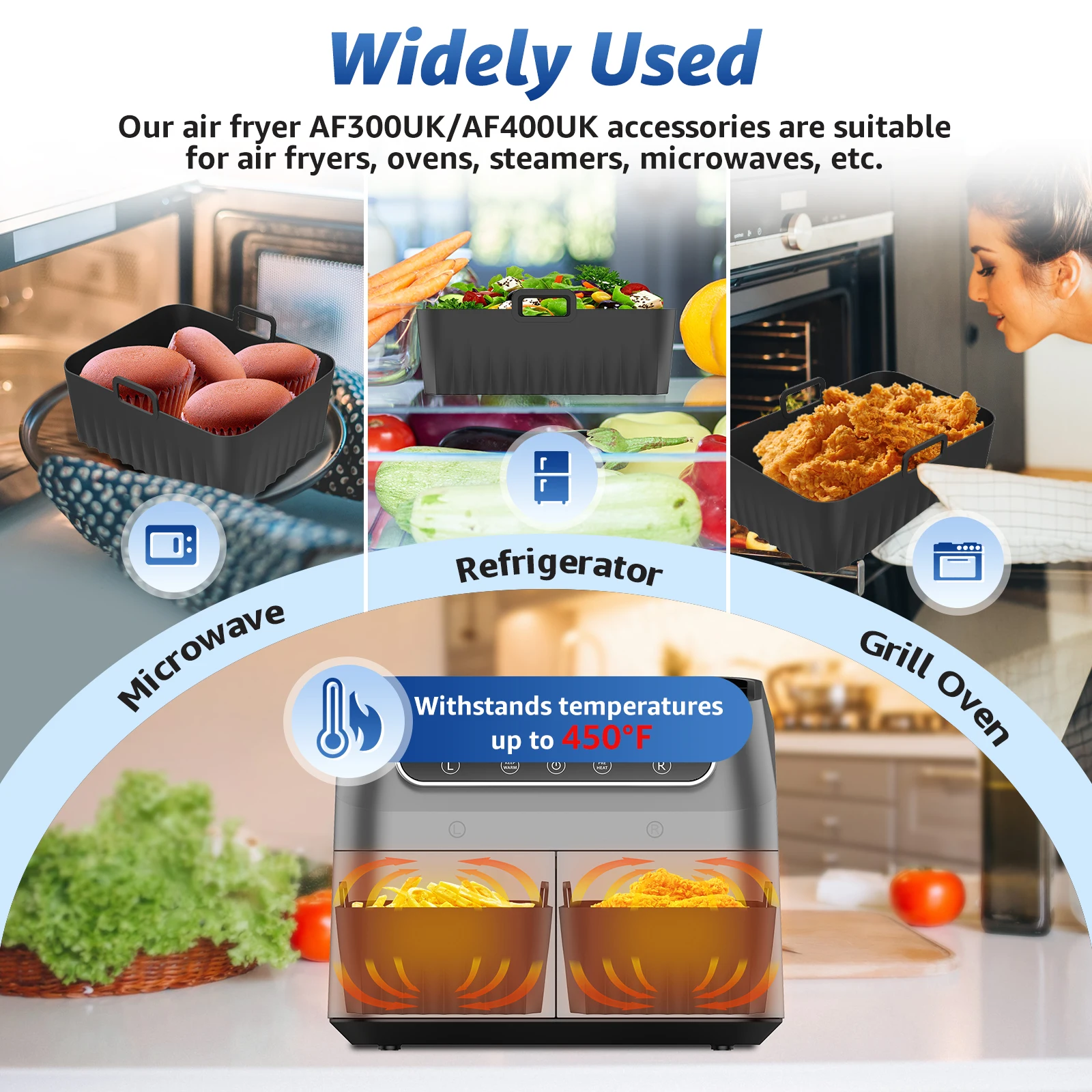 2 pièces de revêtements en sil - Air Fryer Silicone Pot Liner avis et prix
